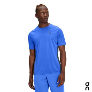 【瑞士 On 昂跑】男 Performance 機能排汗短袖 鈷藍/黑