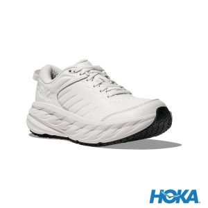 HOKA 女 Bondi SR 休閒鞋 霜白色