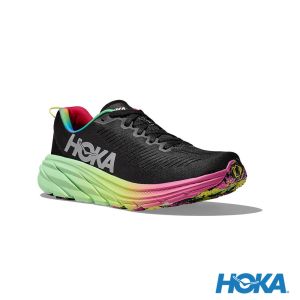 HOKA 男 Rincon 3 寬楦 路跑鞋 黑/銀
