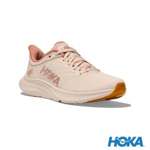 HOKA 女 Solimar 路跑鞋 香草白/峽谷紅