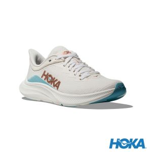 HOKA 女 Solimar 寬楦 路跑鞋 霜白色/黛藍