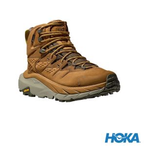 HOKA 男 Kaha 2 Goretex 登山鞋 黃褐/灰綠