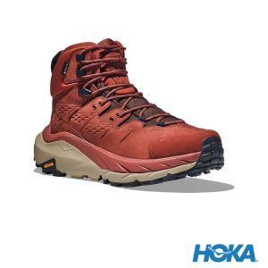 HOKA 男 Kaha 2 Goretex 登山鞋 紅棕/牛津卡其