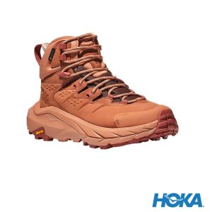 HOKA 女 Kaha 2 Goretex 登山鞋 雪松棕/沙色