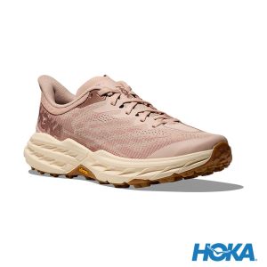 HOKA 女 Speedgoat 5 越野鞋 奶油白/峽谷紅