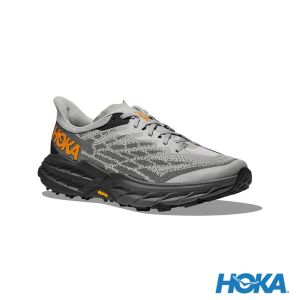 HOKA 男 Speedgoat 5 寬楦 越野鞋 迷霧灰/黑