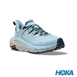 HOKA 女 Kaha 2 Low Goretex 登山鞋 夏日藍/迷霧灰