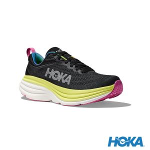 HOKA 男 Bondi 8 路跑鞋 黑/柑橘黃