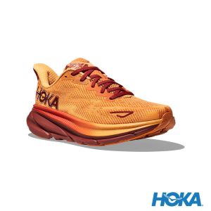 HOKA 男 Clifton 9 路跑鞋 琥珀/莓果粉