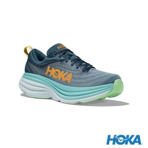 HOKA 男 Bondi 8 寬楦 路跑鞋 深青/陰影藍