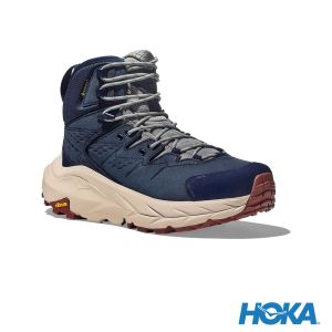 HOKA Kaha 2 Goretex 登山鞋 深藍/流沙色