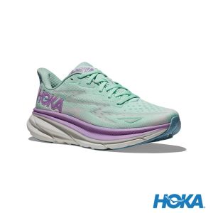 HOKA 女 Clifton 9 寬楦 路跑鞋 太平洋藍/紫丁香