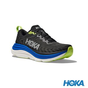 HOKA 男 Gaviota 5 寬楦 路跑鞋 黑/鈷藍色