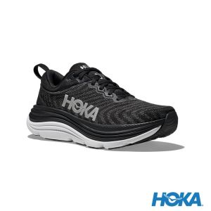 HOKA 女 Gaviota 5 寬楦 路跑鞋 黑/白
