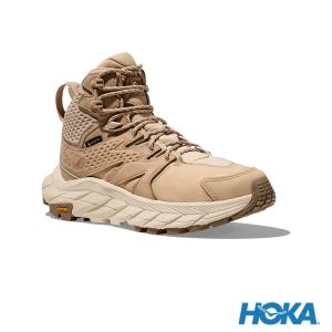 HOKA Anacapa Mid Goretex 登山鞋 流沙色/蛋奶酒白