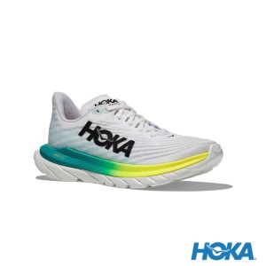 HOKA 男 Mach 5 寬楦 路跑鞋 白/青藍