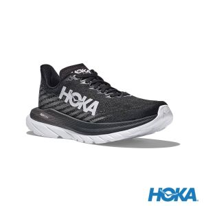 HOKA 女 Mach 5 寬楦 路跑鞋 黑/城堡岩灰