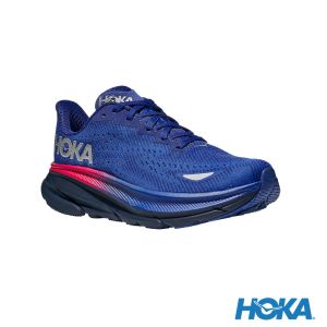 HOKA 女 Clifton 9 Goretex 路跑鞋 耀眼藍/夜晚藍