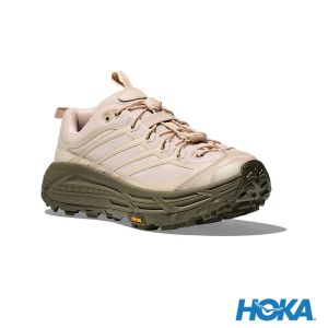 HOKA Mafate Three2 越野鞋 燕麥奶色/尤加利綠