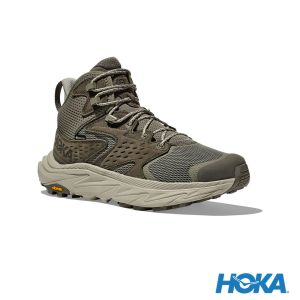 HOKA 男 Anacapa 2 Mid Goretex 登山鞋 石板灰/灰綠