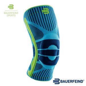 Bauerfeind保爾範 專業運動護膝 天空藍