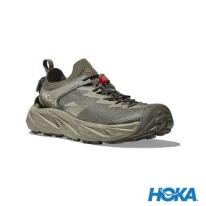 HOKA 男 Hopara 2 健行涼鞋 灰綠/燕麥奶色