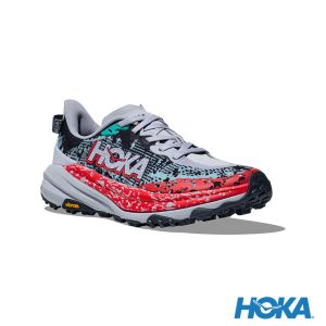 HOKA 女 Speedgoat 6 越野鞋 海鷗灰/暴雨藍