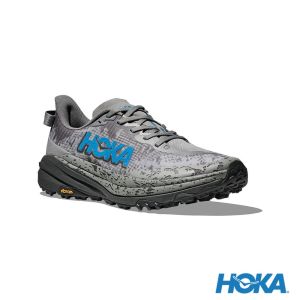 HOKA 男 Speedgoat 6 寬楦 越野鞋 銀河灰/HOKA藍