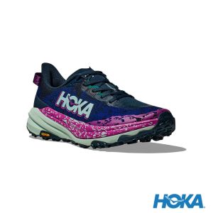 HOKA 男 Speedgoat 6 寬楦 越野鞋 暴雨藍/水藍