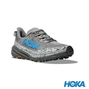 HOKA 女 Speedgoat 6 寬楦 越野鞋 星球灰/隕石黑