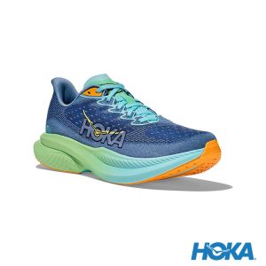 HOKA 男 Mach 6 寬楦 路跑鞋 薄暮藍/陰影藍