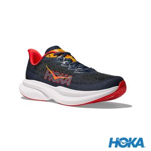 HOKA 男 Mach 6 寬楦 路跑鞋 海軍藍/橘藍
