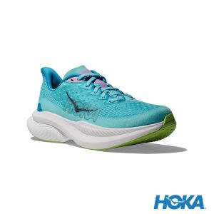 HOKA 女 Mach 6 寬楦 路跑鞋 黛藍/水藍