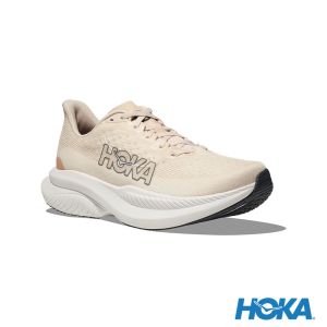 HOKA 女 Mach 6 寬楦 路跑鞋 蛋奶酒白/香草白