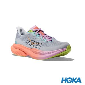 HOKA 女 Mach 6 寬楦 路跑鞋 迷幻藍/薄暮藍