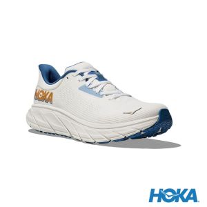 HOKA 男 Arahi 7 寬楦 路跑鞋 霜白色/金