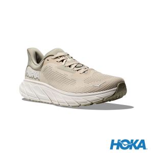 HOKA 男 Arahi 7 寬楦 路跑鞋 燕麥奶色/灰綠