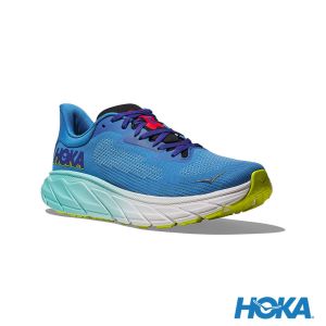 HOKA 男 Arahi 7 寬楦 路跑鞋 青藍/櫻桃紅