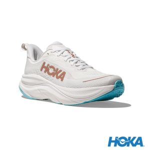 HOKA 女 Skyflow 路跑鞋 霜白色/玫瑰金