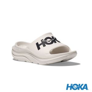 HOKA Ora Athletic Slide恢復拖鞋 白/黑