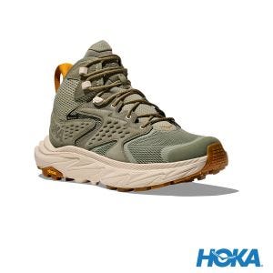 HOKA 男 Anacapa 2 Mid Goretex 寬楦 登山鞋 藻綠/燕麥奶