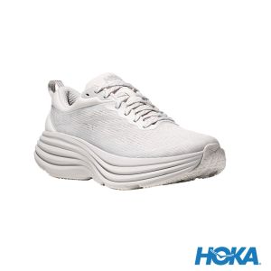 HOKA Bondi 8 TS Caged 路跑鞋 白/宇宙灰