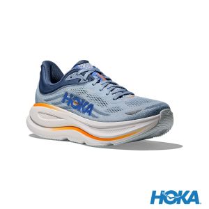 HOKA 男 Bondi 9 寬楦 路跑鞋 細雨藍/水藍