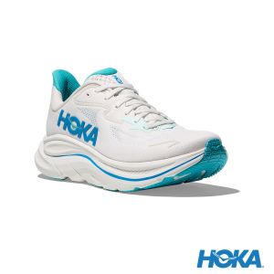 HOKA 男 Clifton 10 寬楦 路跑鞋 白/藍