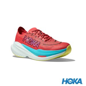 HOKA 男 Mach X 2 寬楦 路跑鞋 葡柚紅/珊瑚色