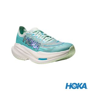 HOKA 女 Mach X 2 寬楦 路跑鞋 雪白/電火藍