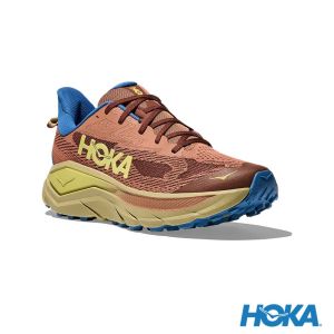 HOKA 男 Challenger 8 寬楦 越野鞋 楓紅/荳蔻綠