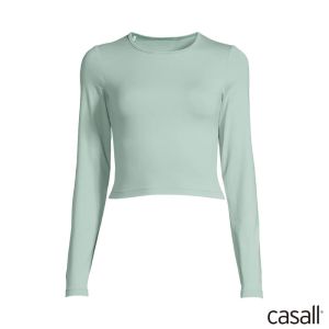 Casall 短版長袖上衣 醇厚薄荷