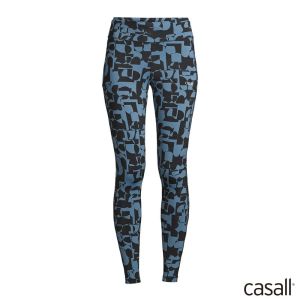 Casall Essential Printed 緊身長褲 無限深藍