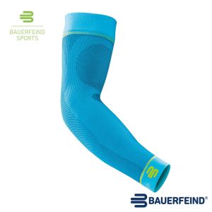 Bauerfeind保爾範 專業運動壓縮袖套 加長版 天空藍